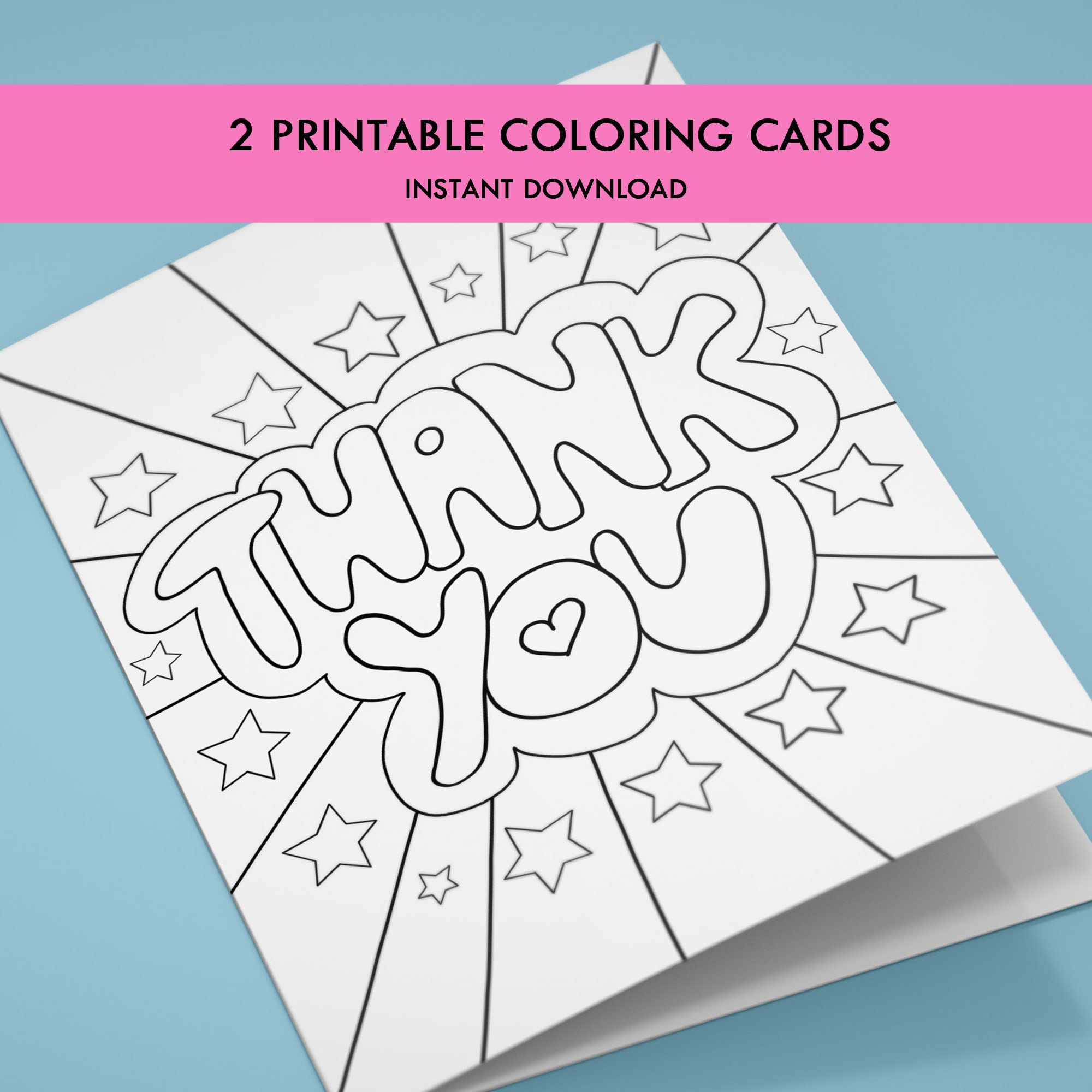 Printable Coloring Thank You Cards For Kids, Kids' Thank You regarding Color In Thank You Cards Printable