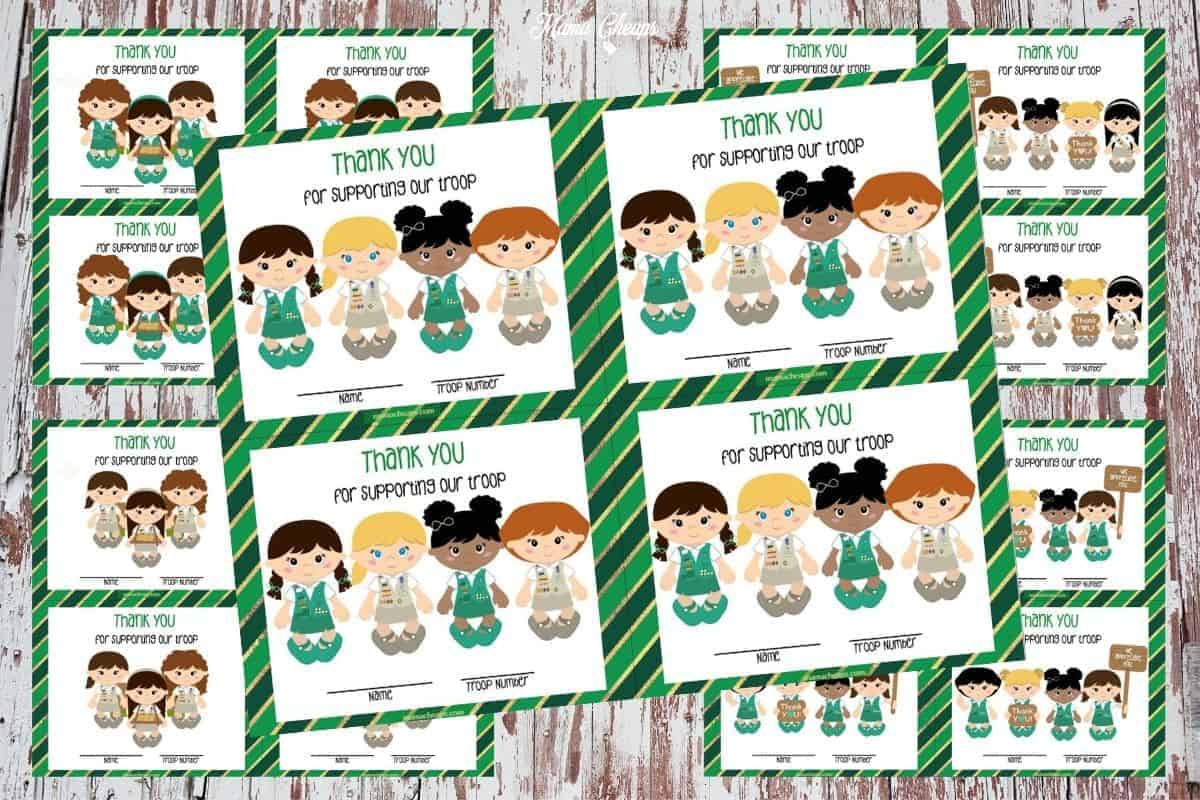 Printable Girl Scout Thank You Cards - Mama Cheaps® in Free Printable Girl Scout Thank You Cards