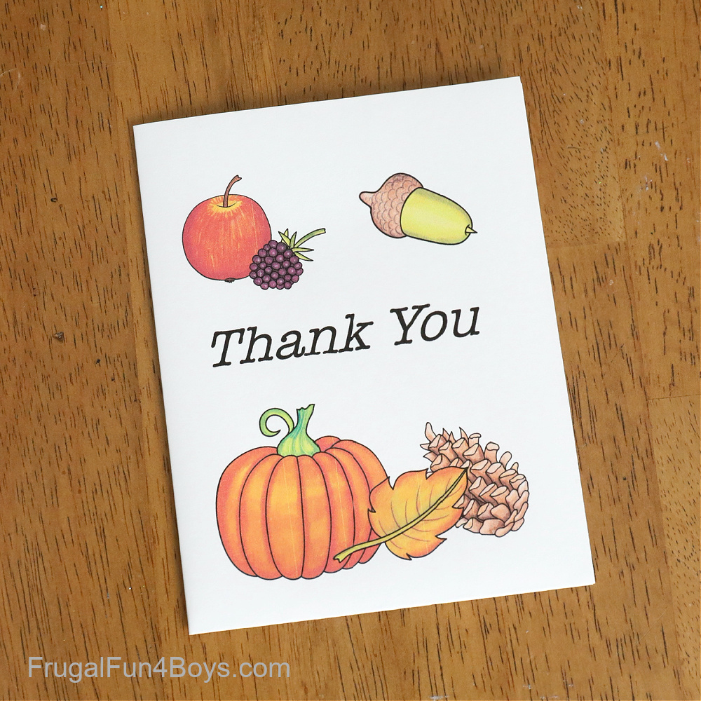 Printable Gratitude Cards {Kids Thanksgiving Activity} - Frugal regarding Thanksgiving Thank You Cards Printable
