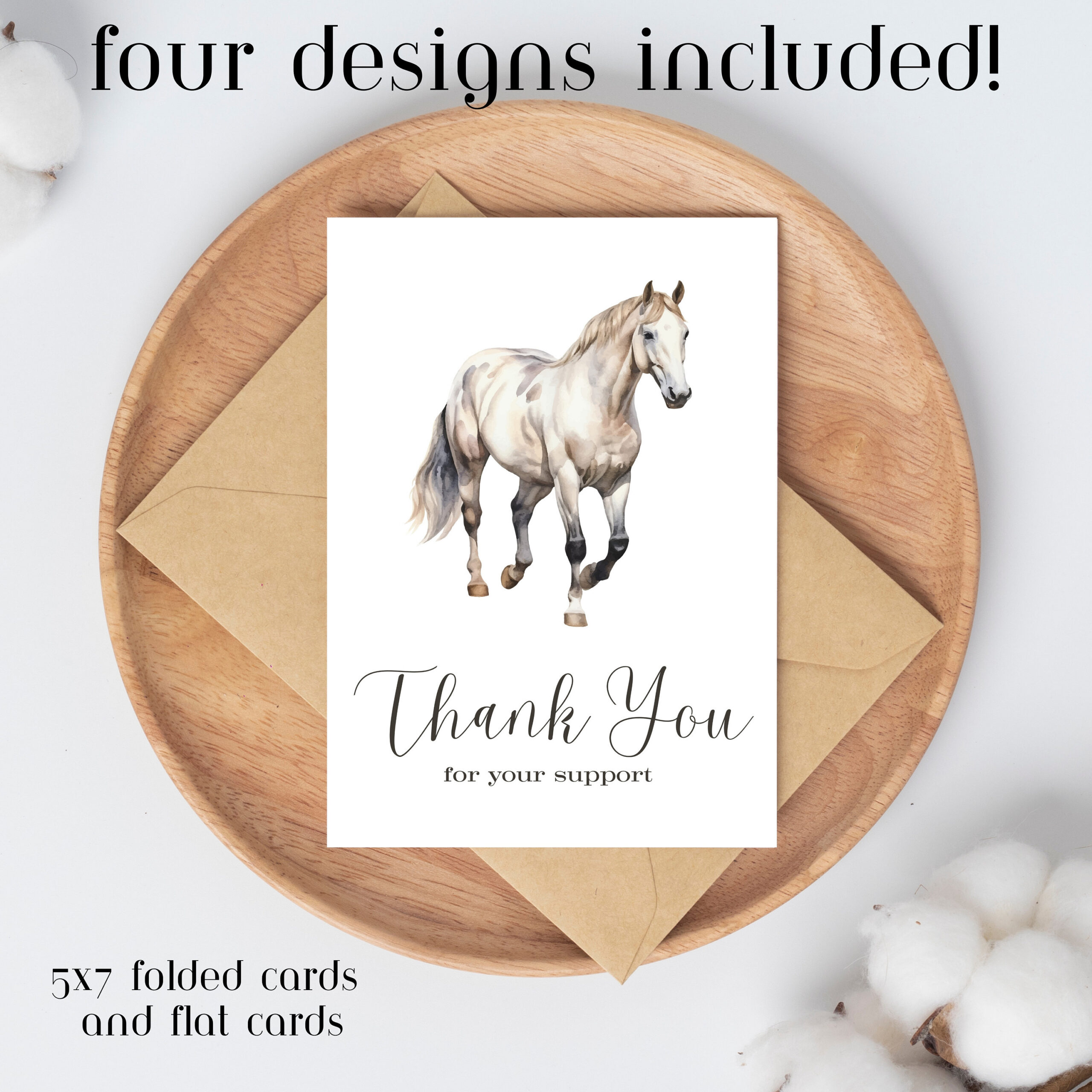 Printable Horse Thank You Cards Perfect For The 4-H Fair Horse throughout Horse Thank You Cards Printable