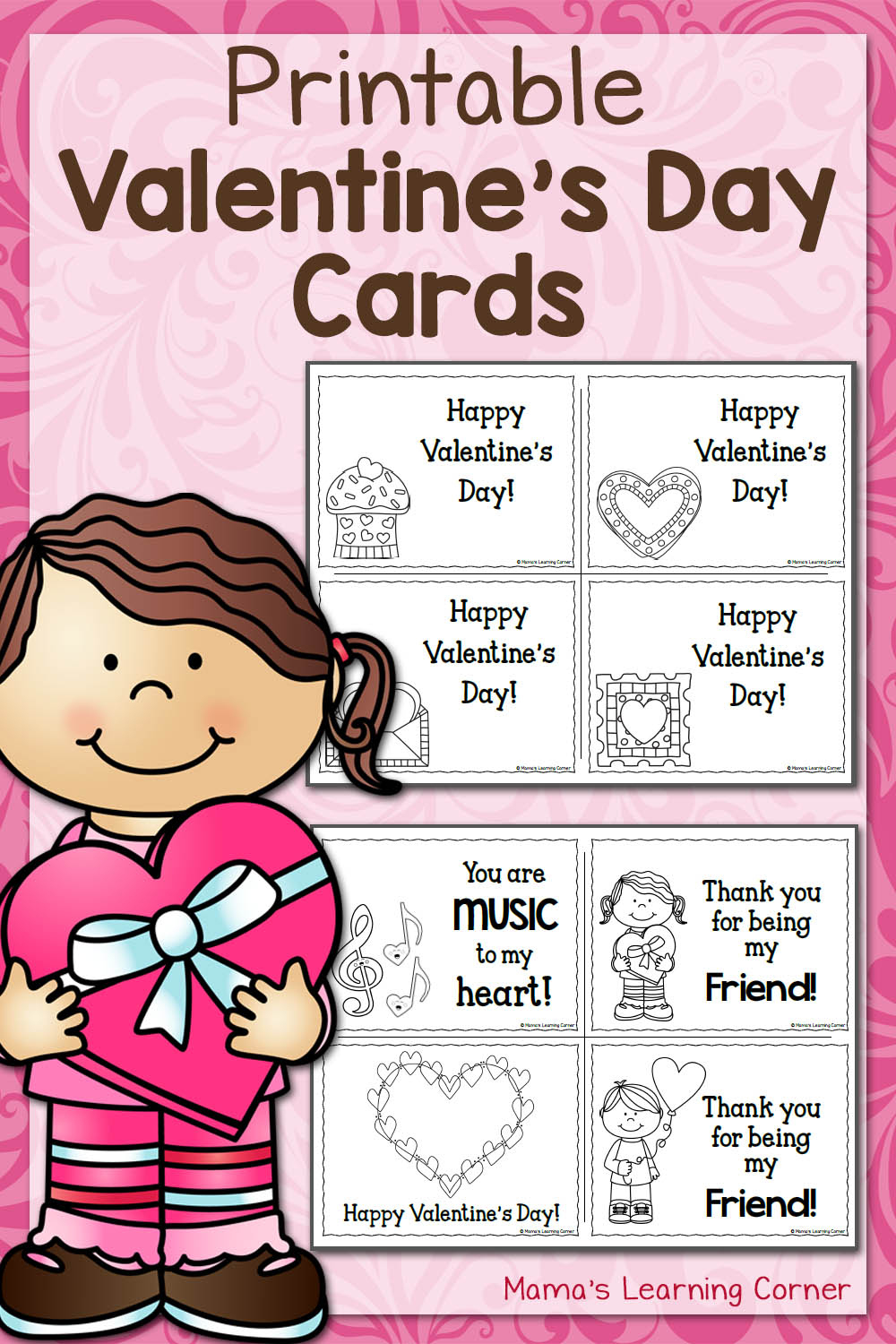 Printable Valentine'S Day Cards - Mamas Learning Corner pertaining to Free Valentine Thank You Cards Printable