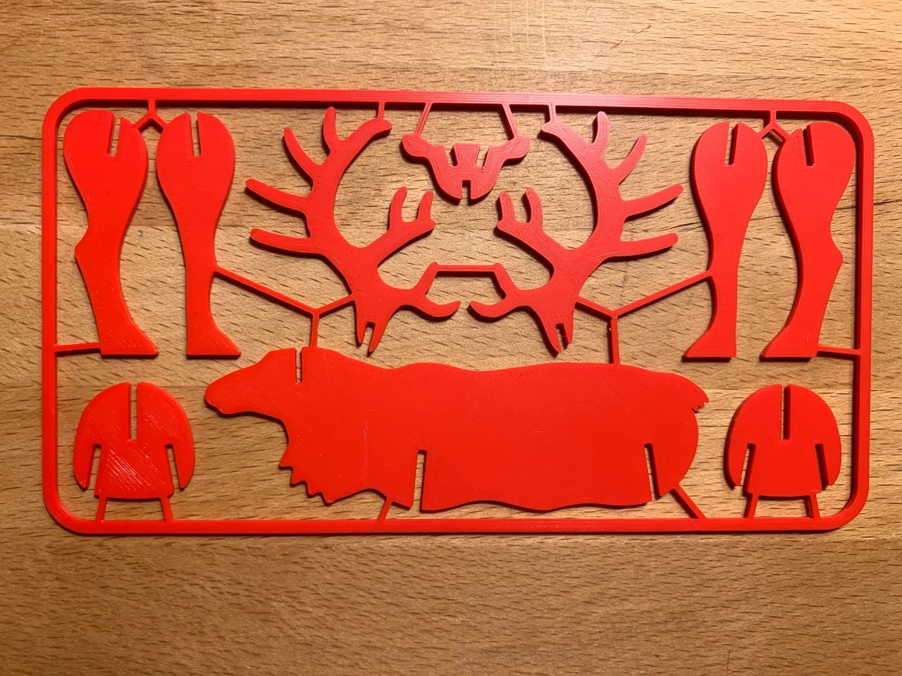 Reindeer Christmas Card Snap-Together Reindeerseppo | Download throughout 3D Printable Christmas Card