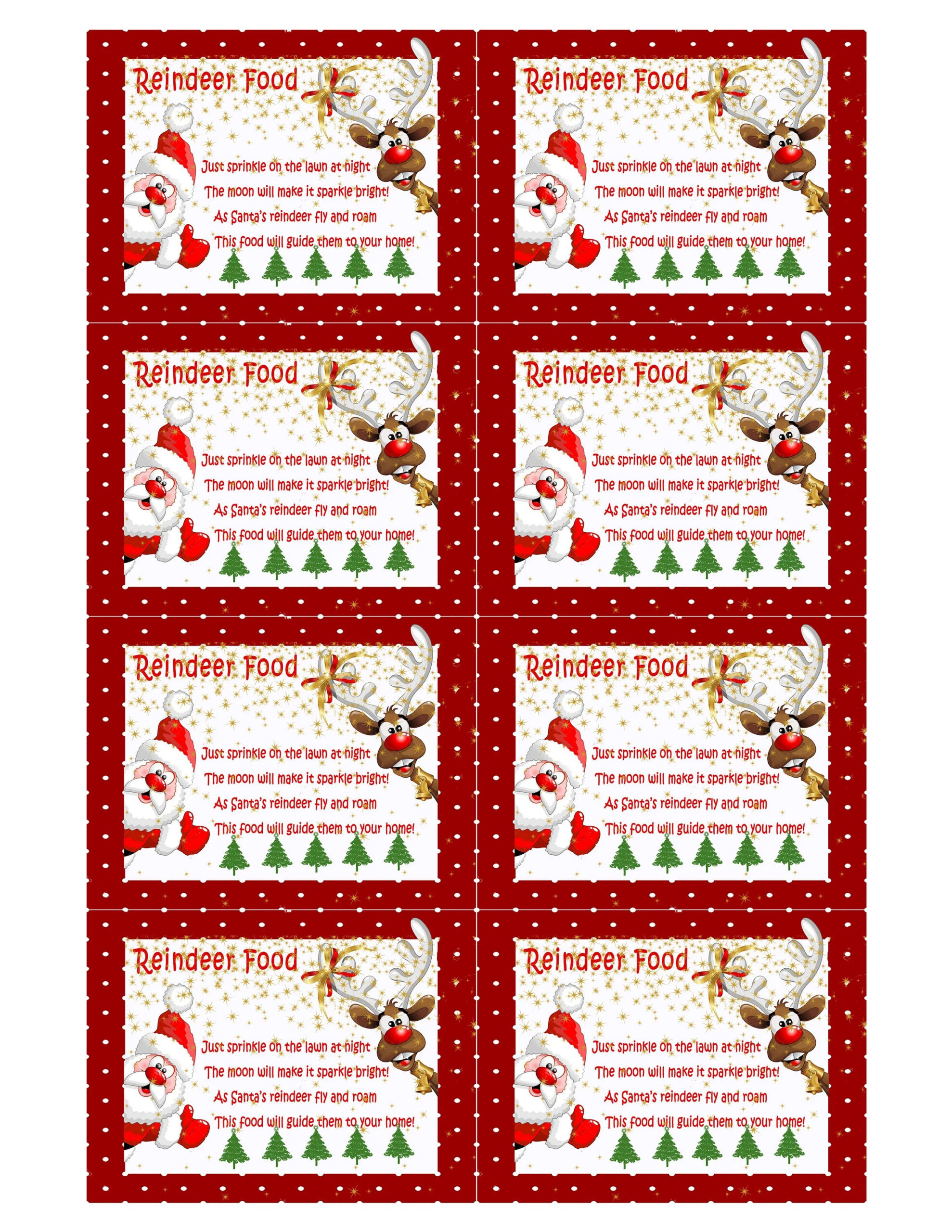 Reindeer Food Free Printable Labels - Printable Party Favors in Magic Reindeer Food Labels Printable Free