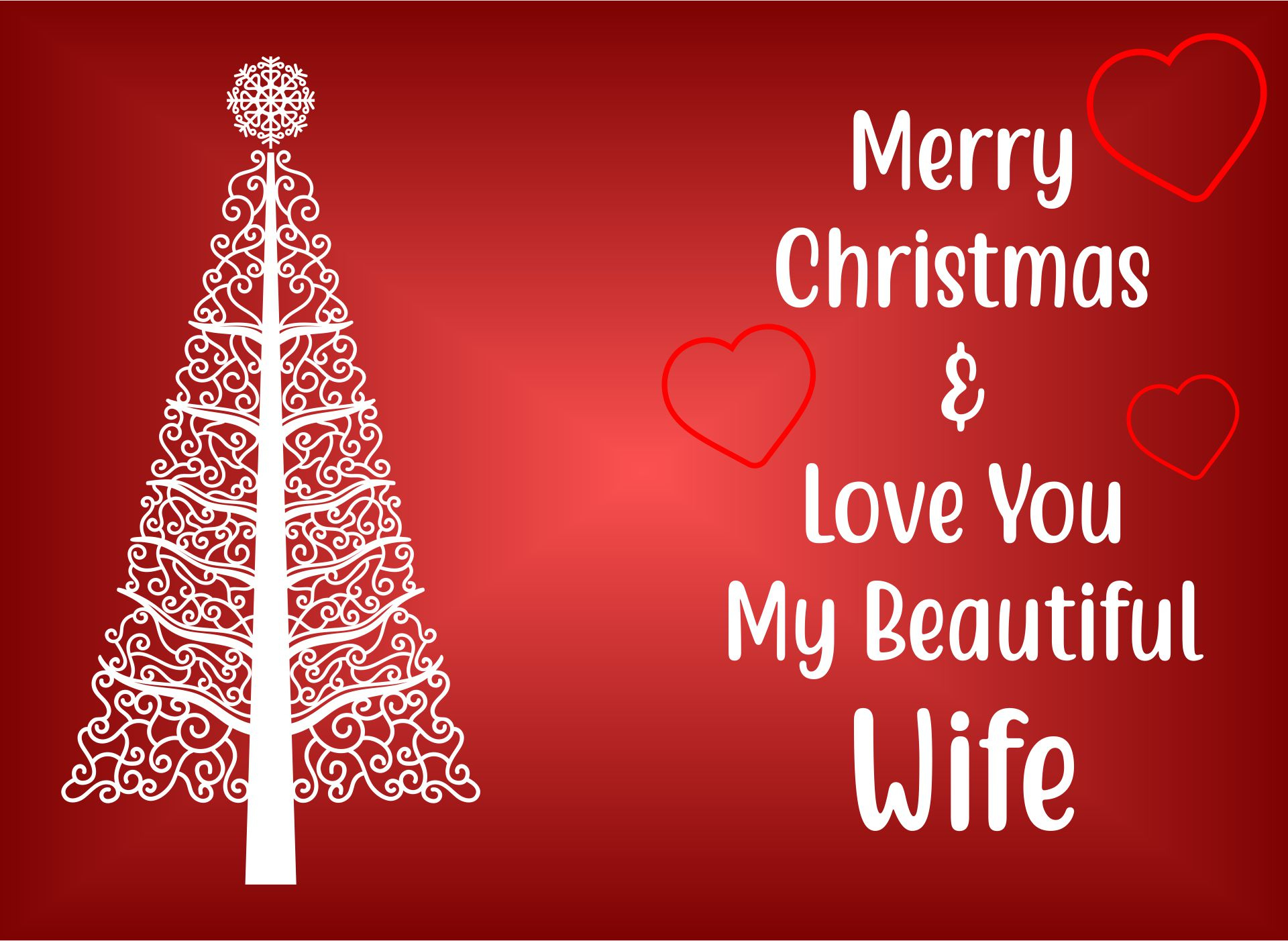 Romantic Merry Christmas Wife Christmas Cards For A Wife To Give with Printable Christmas Card For Wife