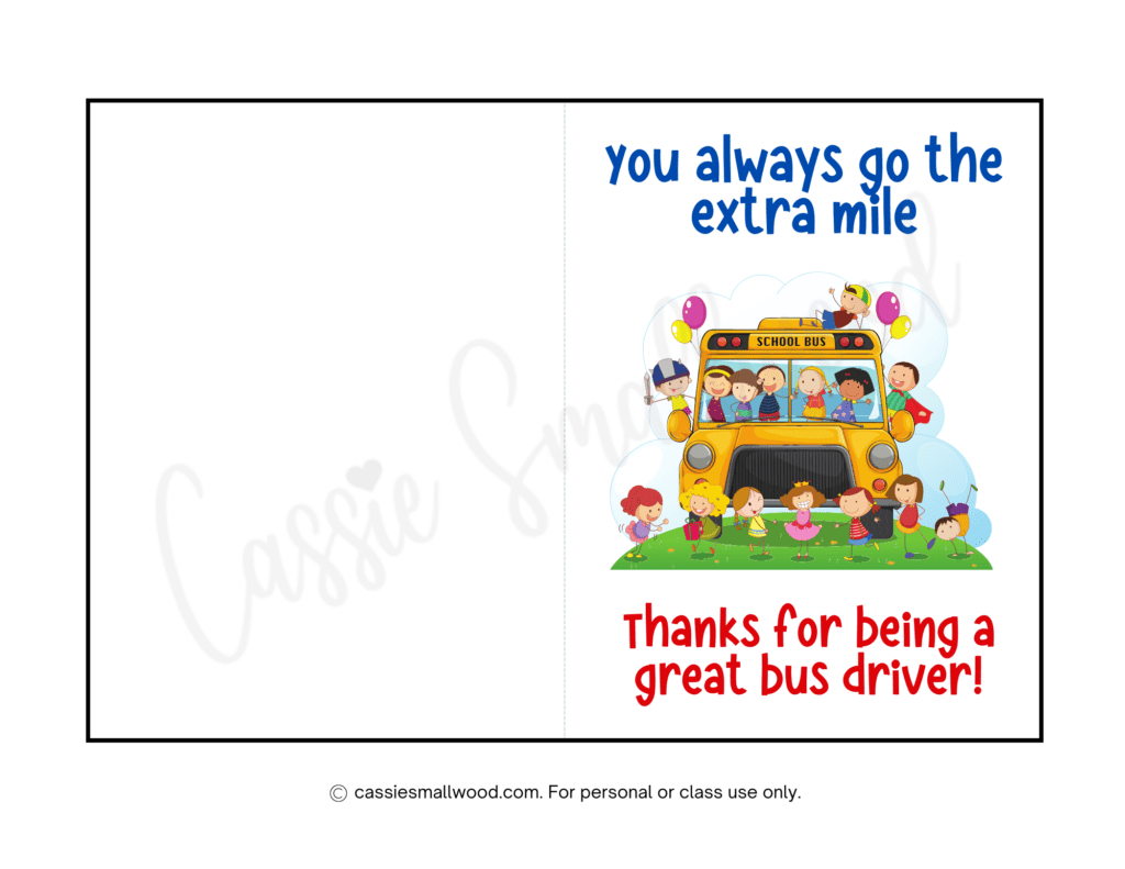 School Bus Thank You Cards Diy Printable Birthday School Bus with regard to Free Printable Thank You Cards For Bus Driver