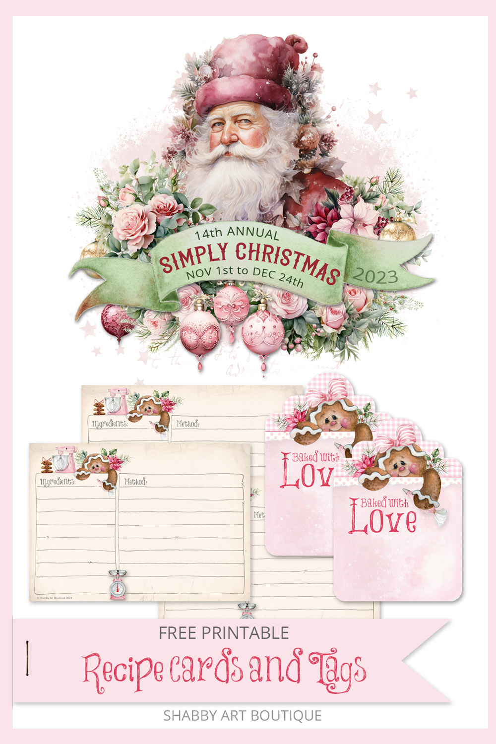 Simply Christmas: Free Printable Recipe Cards And Tags - Shabby pertaining to Printable Christmas Recipe Tags