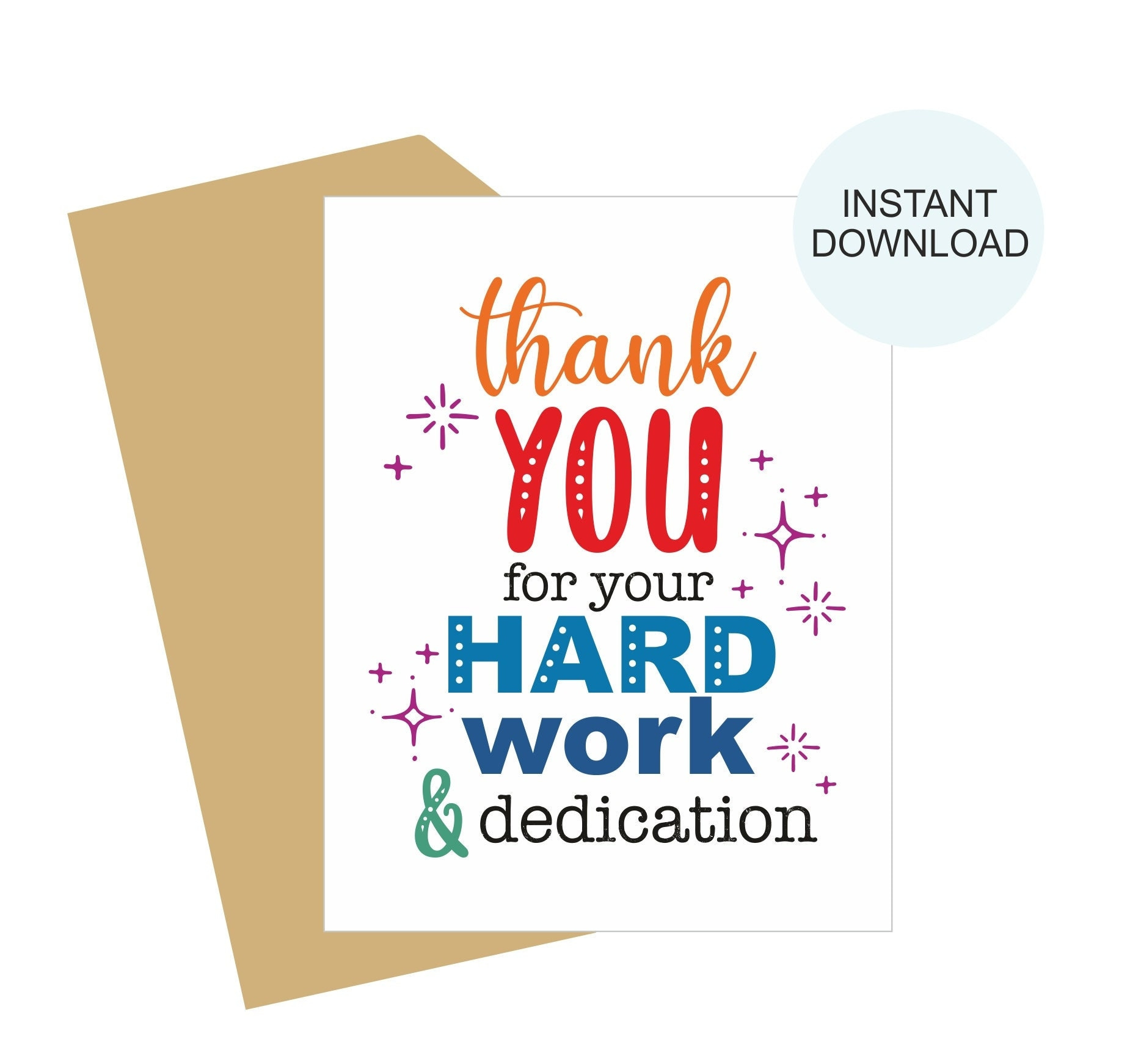 Team Appreciation Card Printable / Employee Appreciation Card intended for Free Printable Employee Thank You Cards