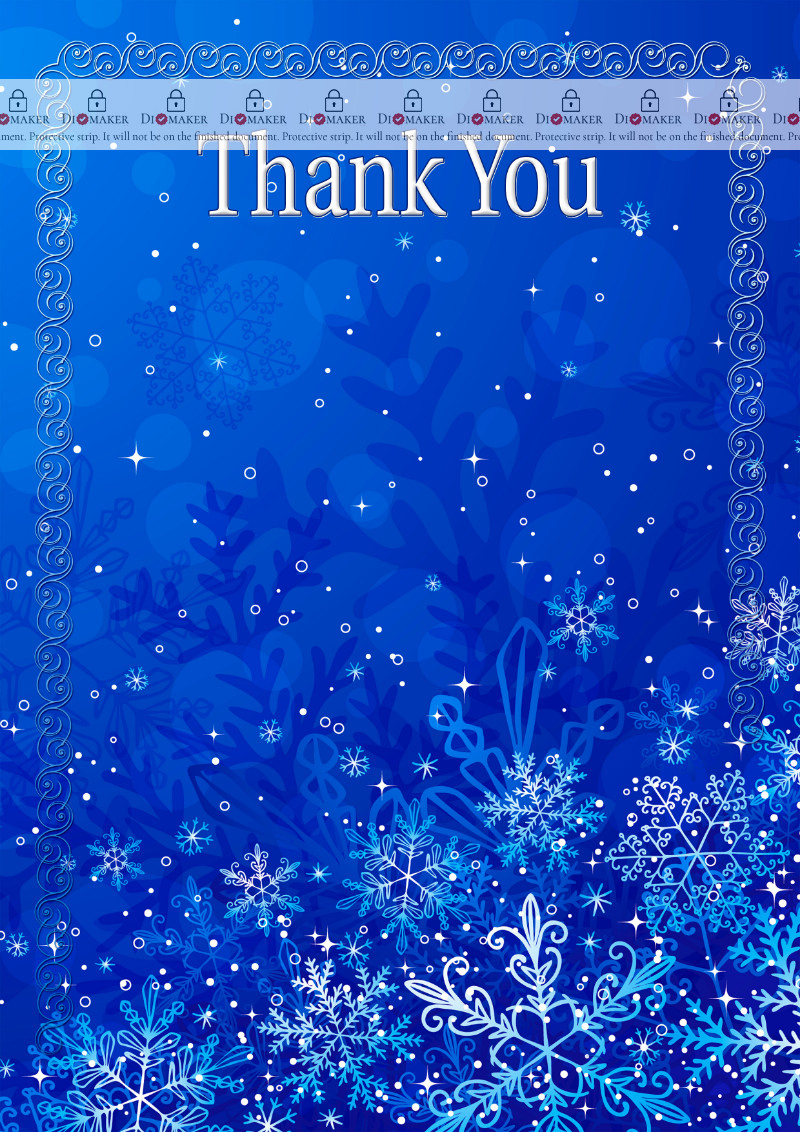 Thank You Card Template «Winter» - Dimaker - Templates - Thank You with regard to Winter Thank You Cards Printable