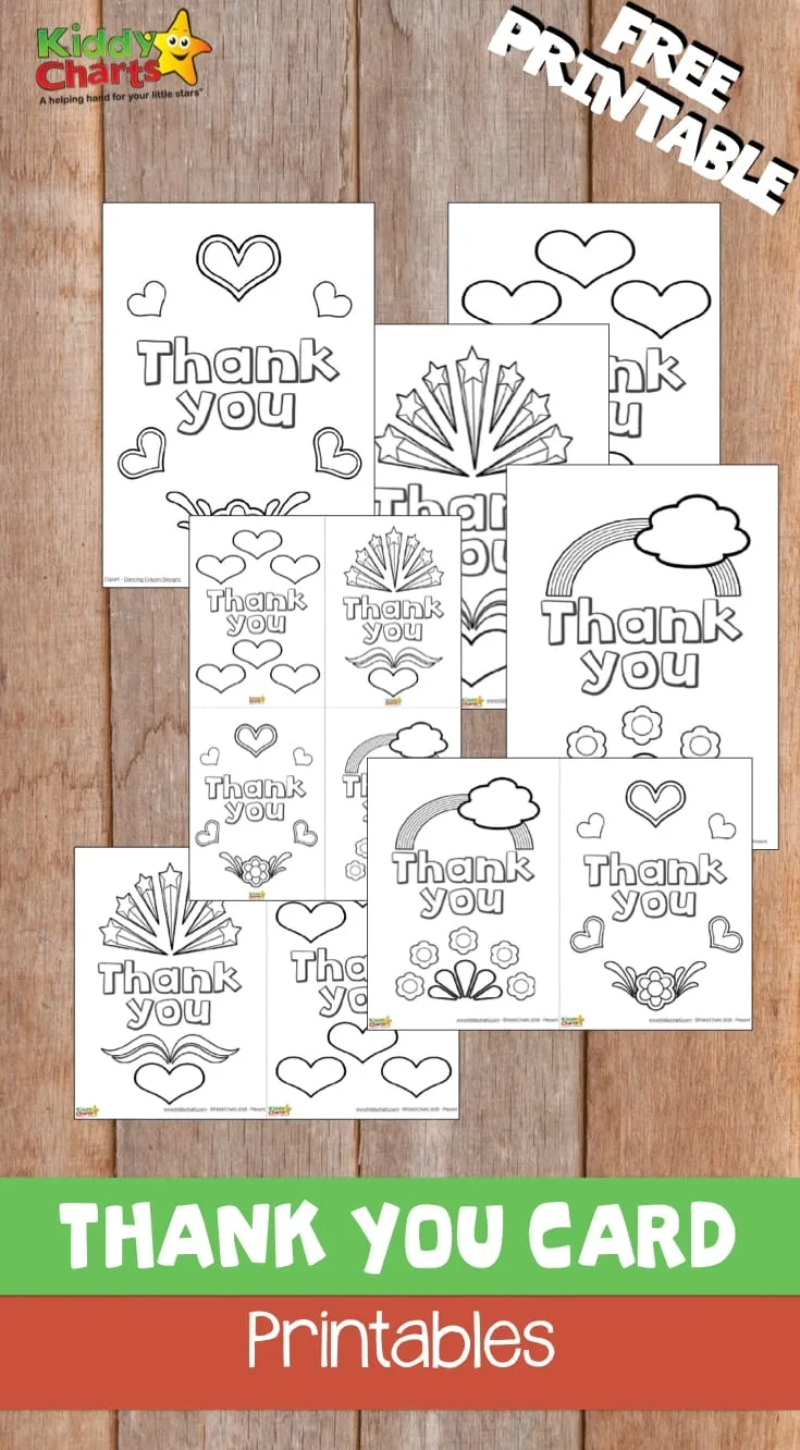 Thank You Cards: Free Printable #52Kindweeks - Kiddycharts pertaining to Thank You Cards Printable For Kids