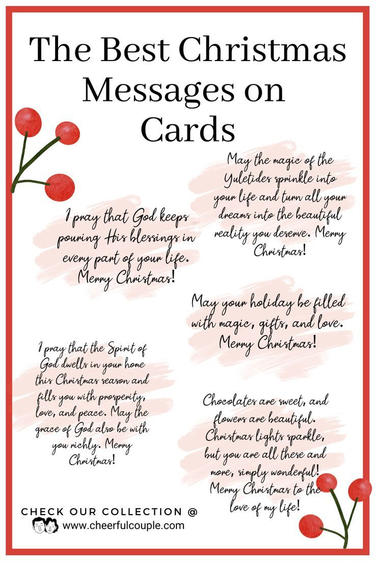 The Best Christmas Messages On Cards – Holiday Wishes For Your throughout Printable Christmas Card Verses For Handmade Cards