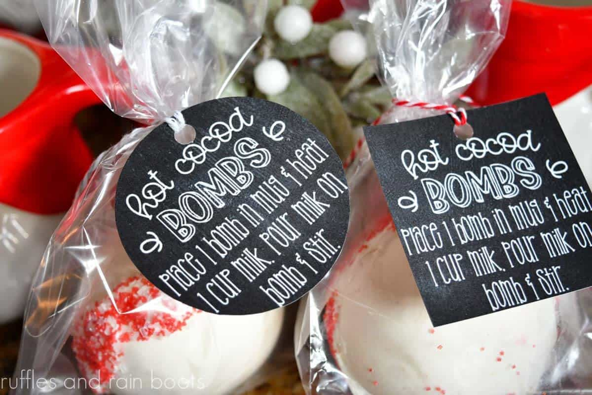 Use These [Free Printable] Hot Cocoa Bomb Labels For Gift Giving! for Free Printable Hot Cocoa Bomb Tags Christmas
