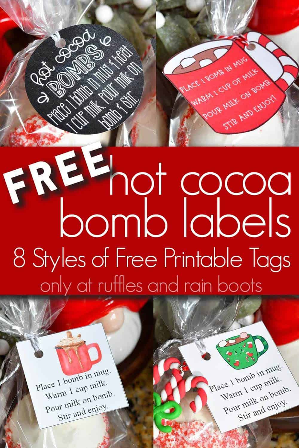 Use These [Free Printable] Hot Cocoa Bomb Labels For Gift Giving! regarding Free Printable Hot Cocoa Bomb Tags Christmas
