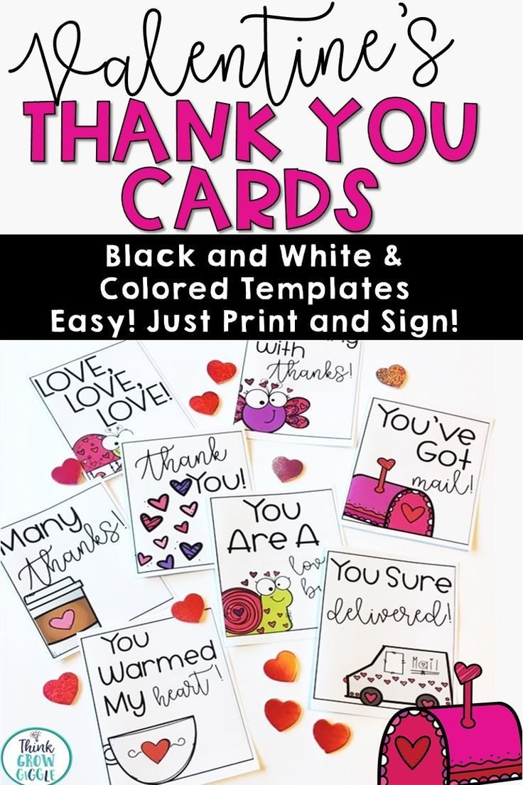 Valentine'S Day Thank You Card From Teacher Note Random Acts Of intended for Free Valentine Thank You Cards Printable