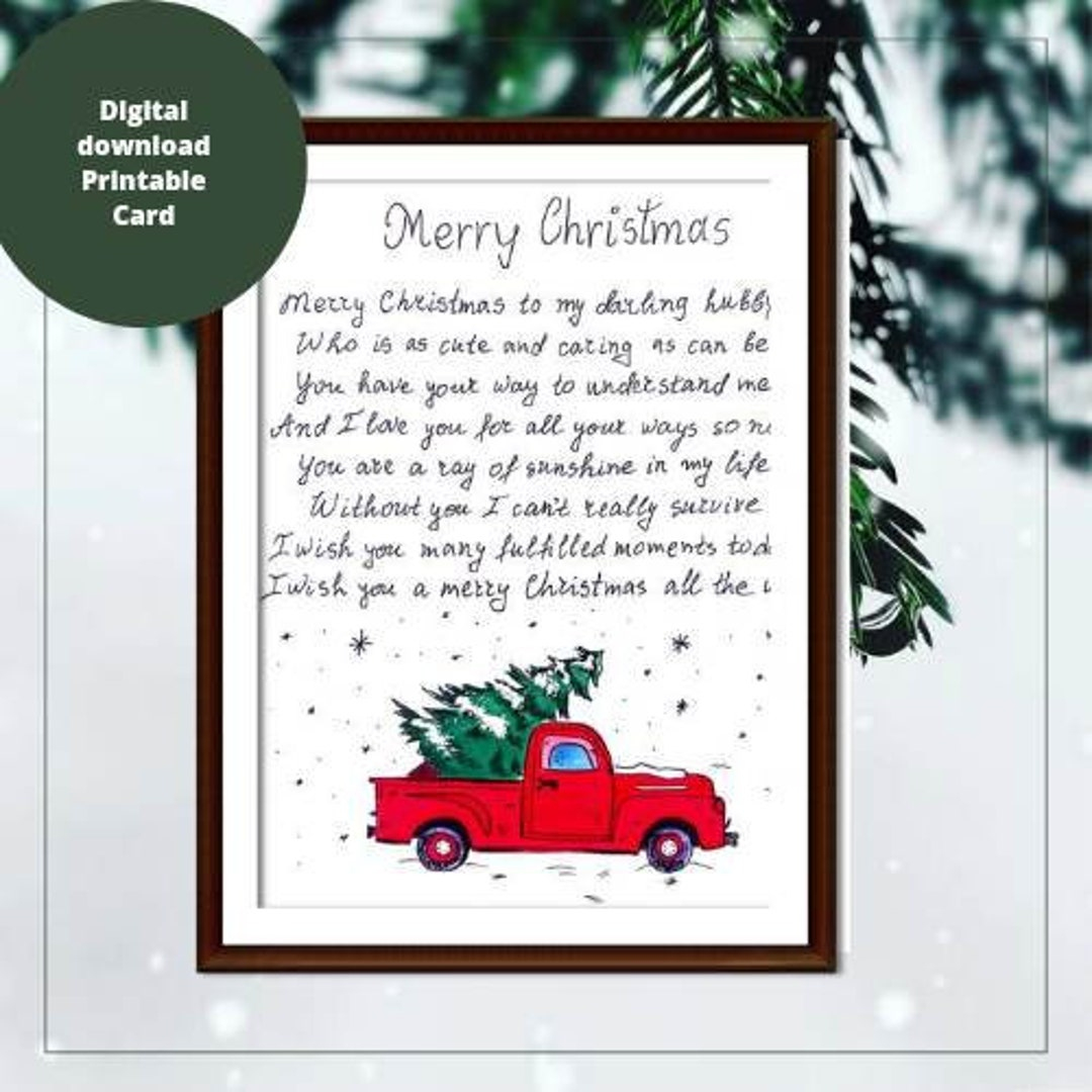 Wishes What To Buy My Husband For Xmas Christmas Message For with regard to Free Printable Christmas Card For My Husband