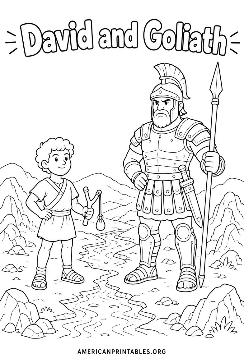 David and Goliath Free Printables for Kids (1)
