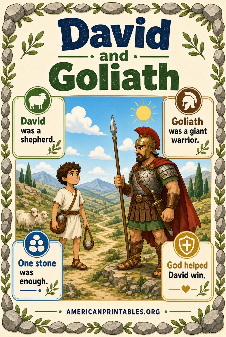 David and Goliath Free Printables for Kids (2)