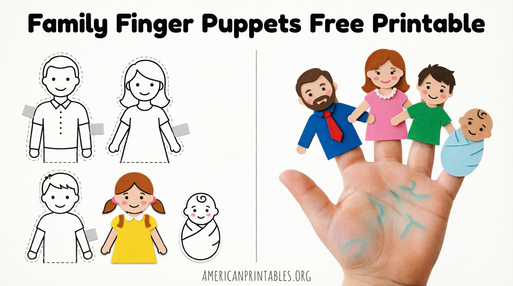 Family Finger Puppets Free Printable Guide (2)