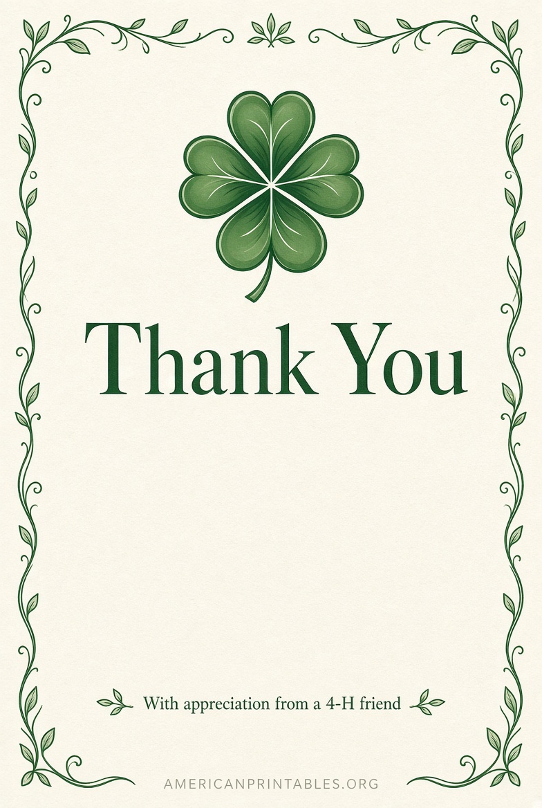 Free 4-H Thank You Cards Printable Guide (1)