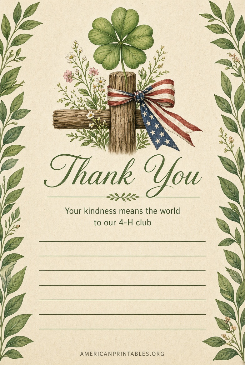 Free 4-H Thank You Cards Printable Guide (2)