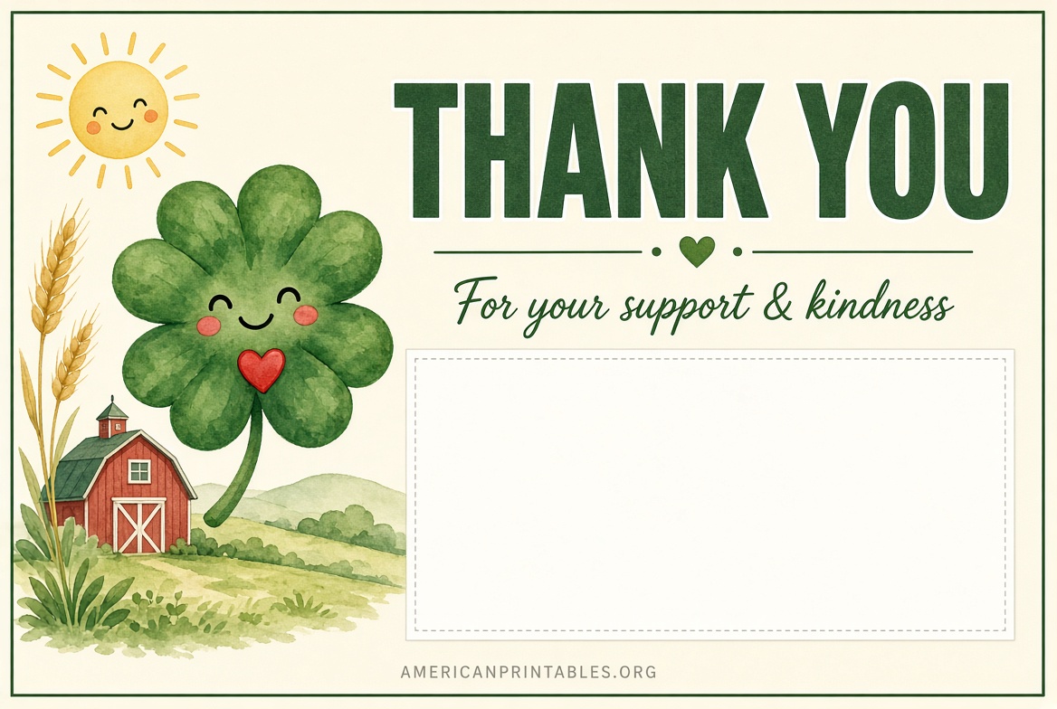 Free 4-H Thank You Cards Printable Guide (4)