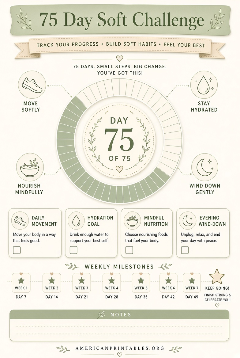 Free 75 Soft Challenge Tracker Printable PDF (3)