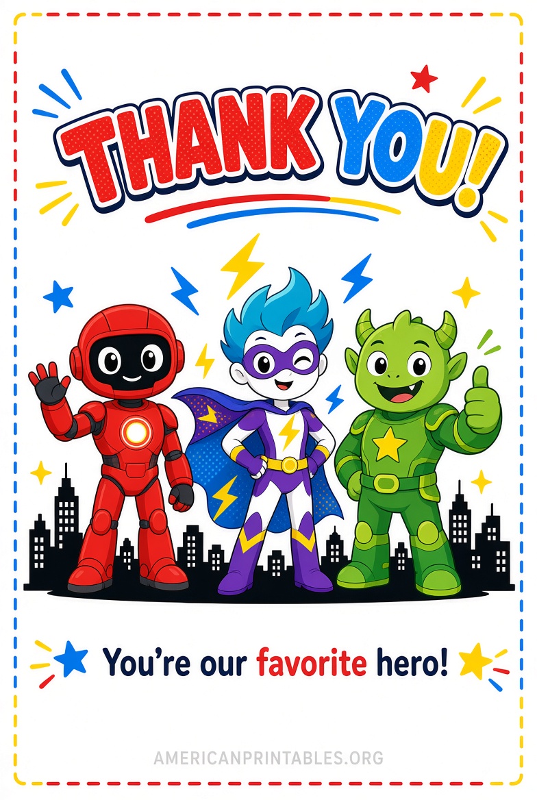 Free Avengers Thank You Cards Printable Guide (3)