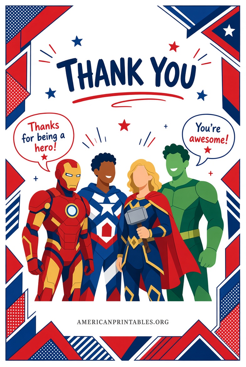 Free Avengers Thank You Cards Printable Guide (4)