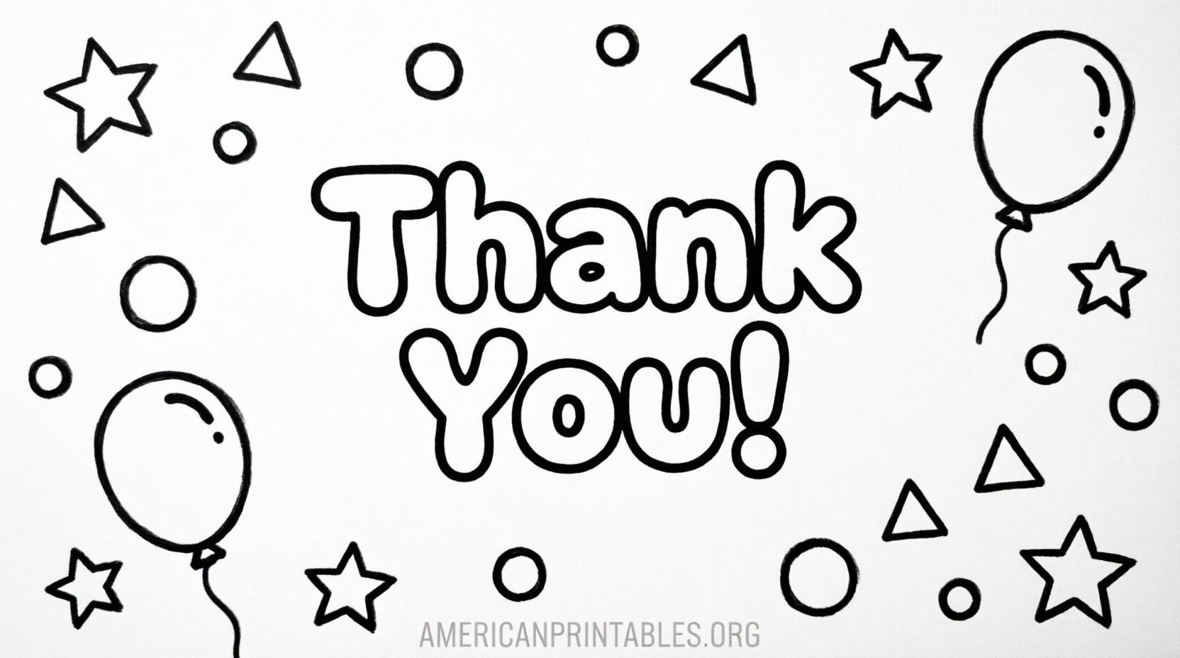 Free Black & White Thank You Cards Printable (2)
