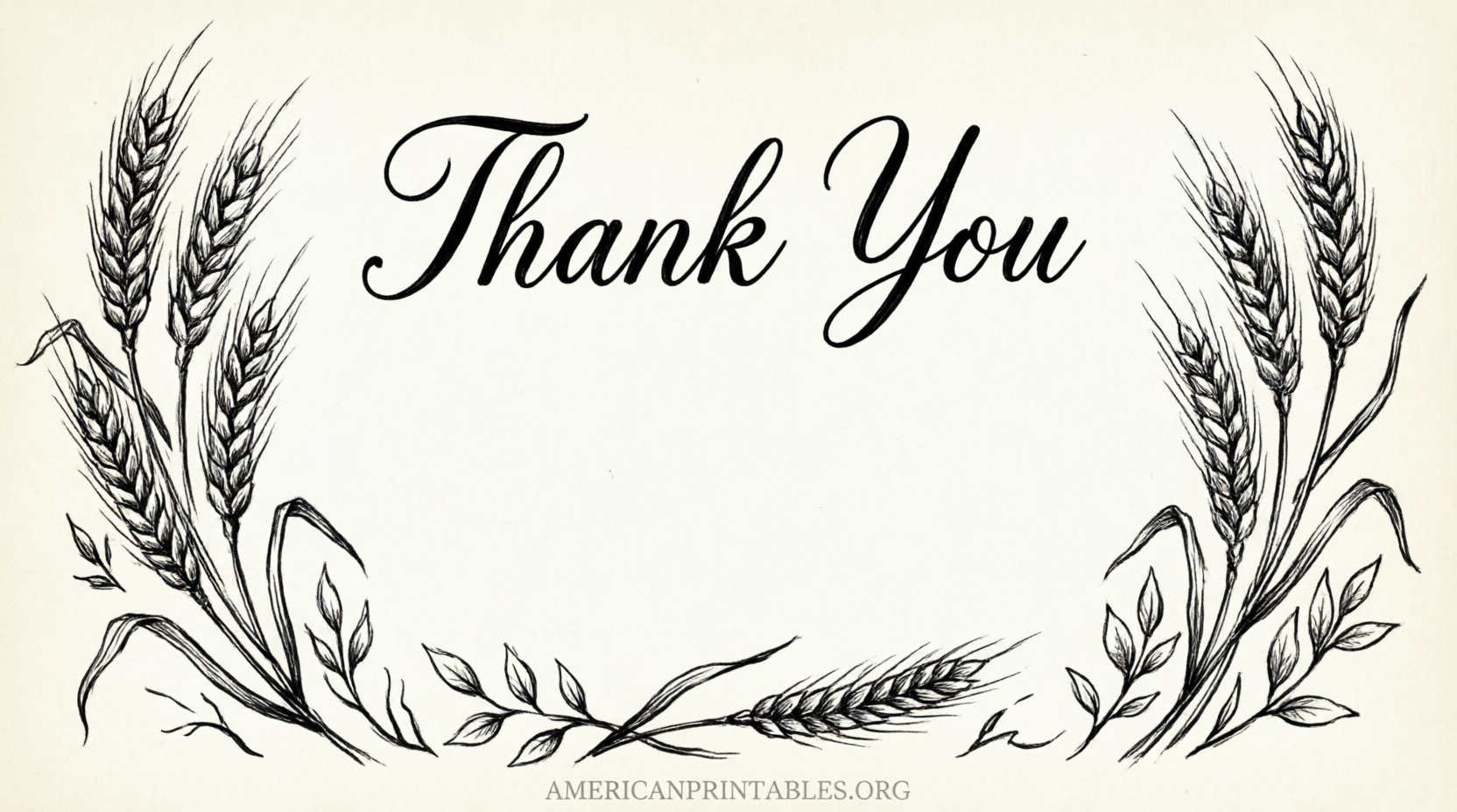 Free Black & White Thank You Cards Printable (3)