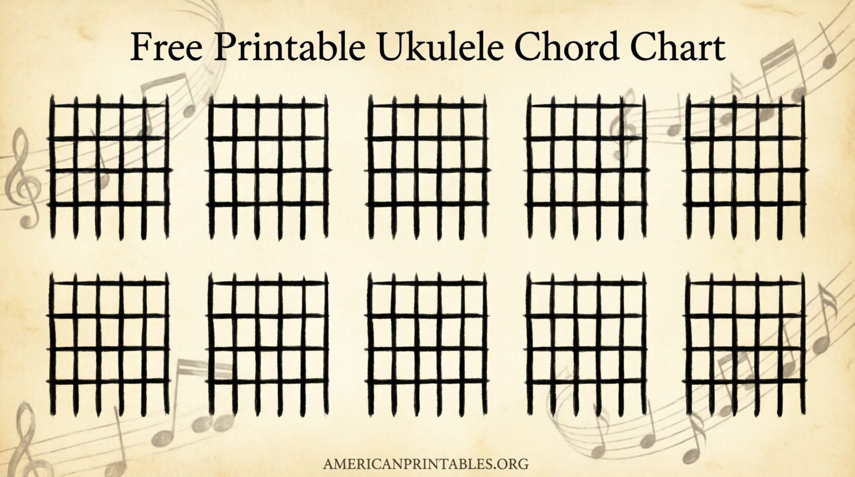 Free Blank Ukulele Chord Chart Printable PDFs (3)