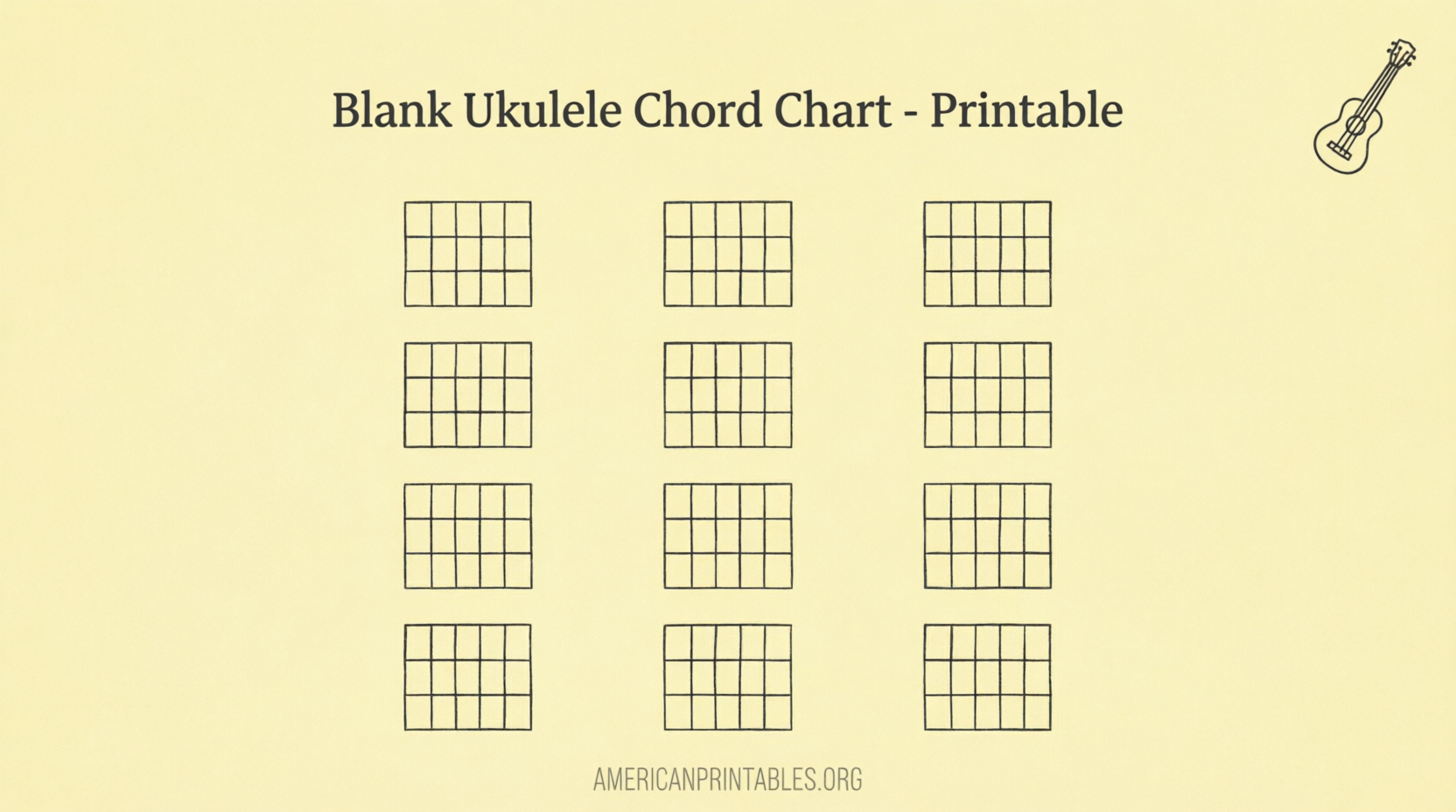 Free Blank Ukulele Chord Chart Printable PDFs (4)