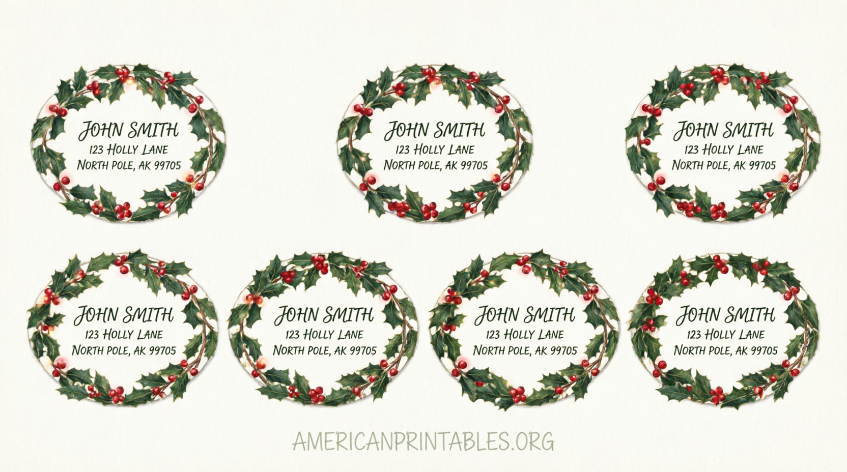 Free Christmas Address Labels Printable (1)
