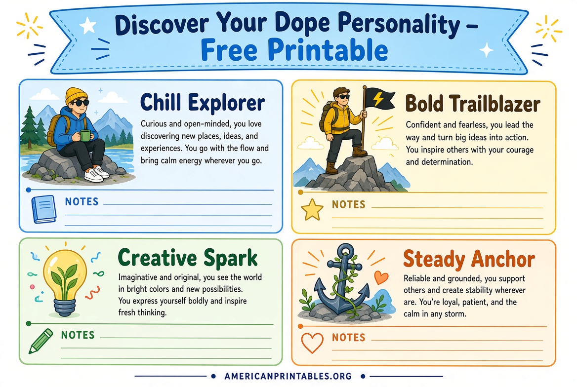 Free DOPE Personality Test Printable Guide (4)