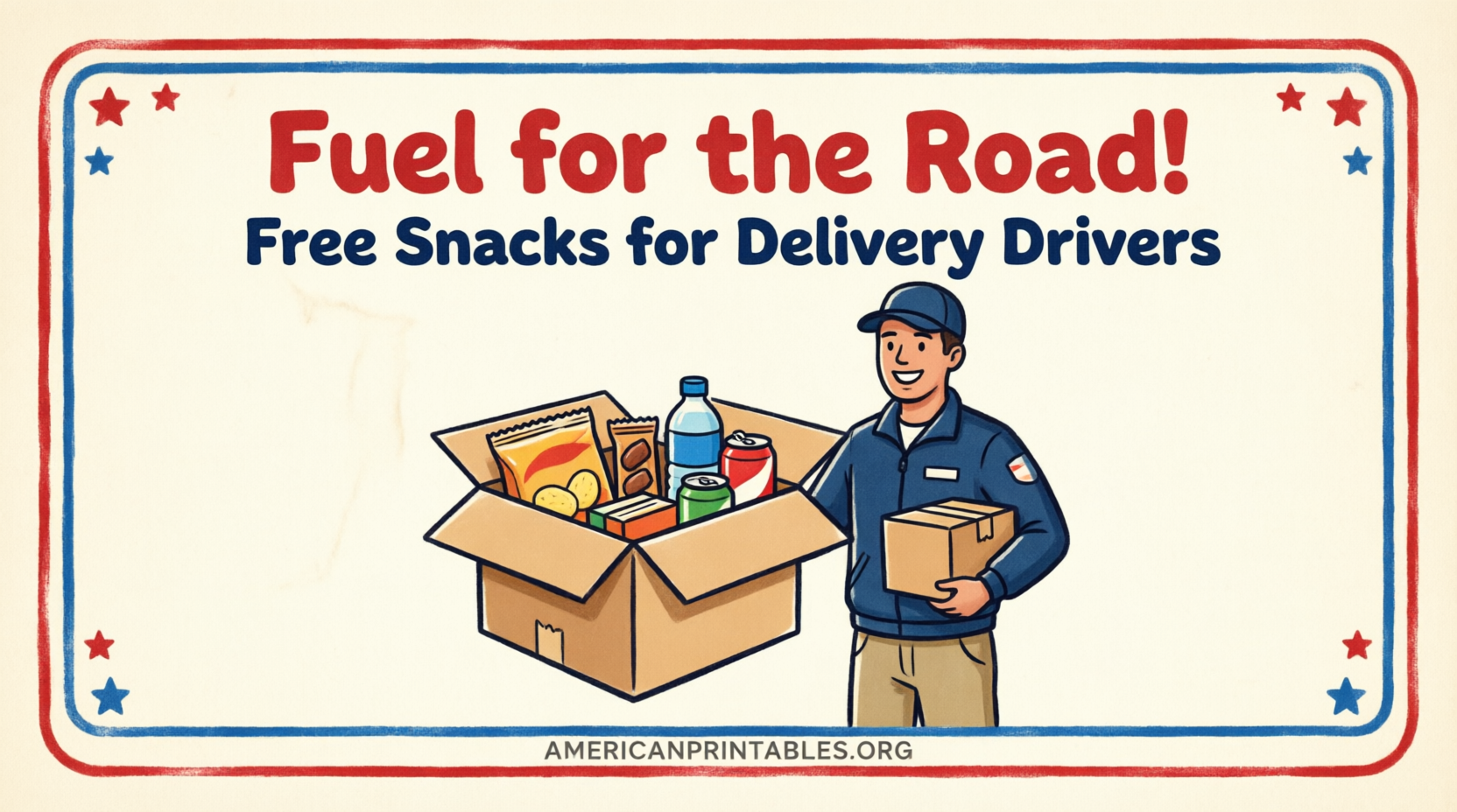 Free Delivery Driver Snack Sign Printable (2)