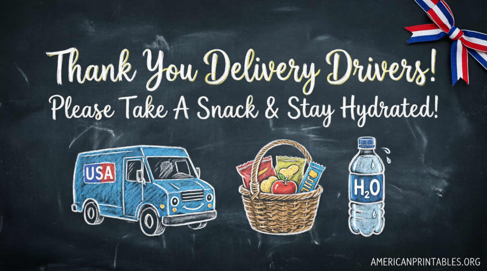 Free Delivery Driver Snack Sign Printable (4)
