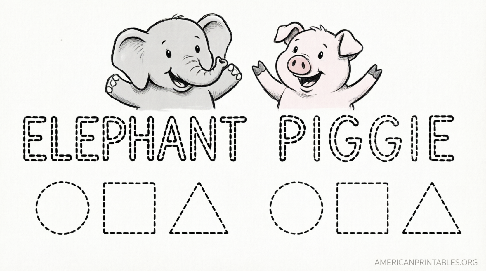 Free Elephant and Piggie Printables for Kids (2)
