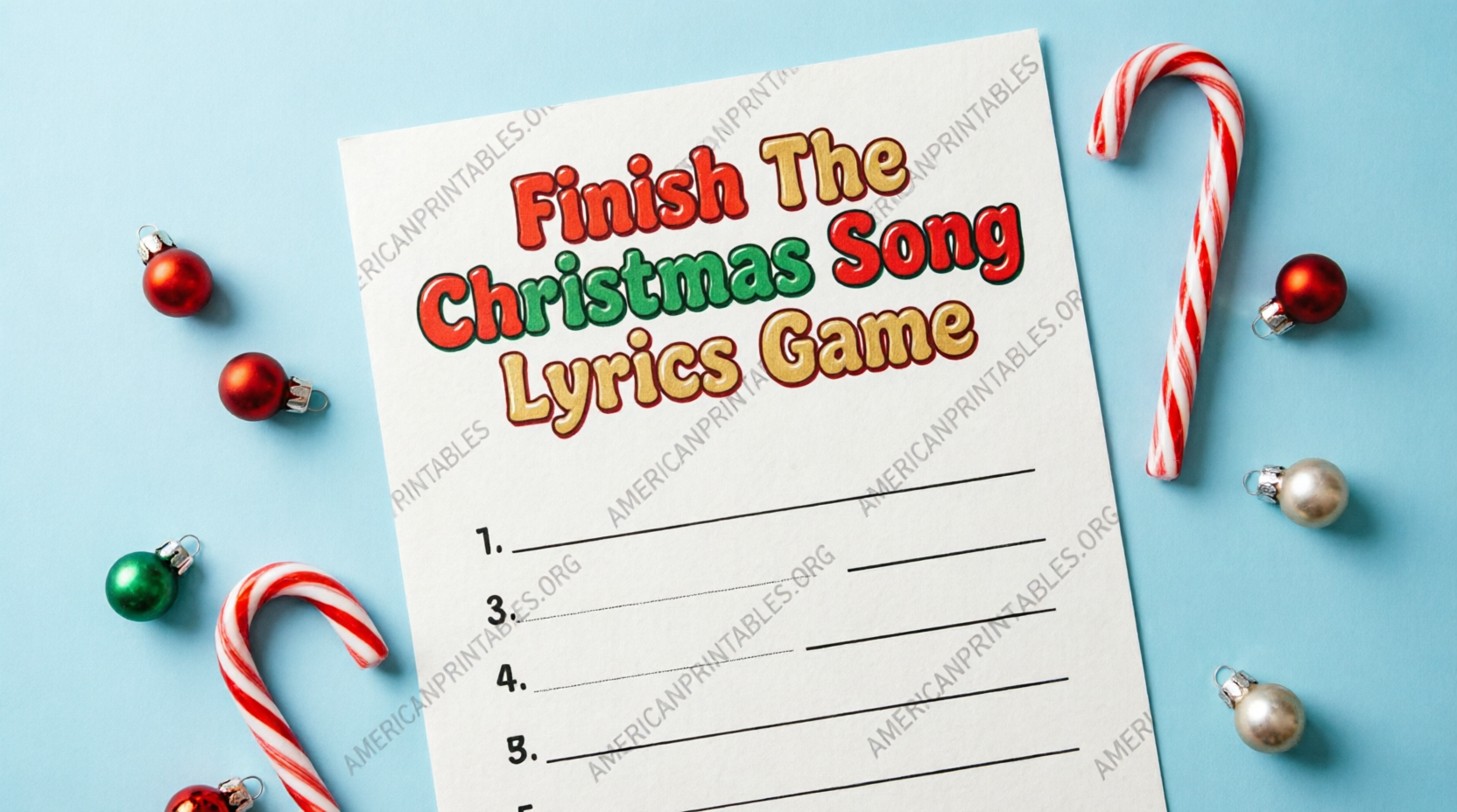 Free Finish Christmas Song Lyrics Game Printable (4)