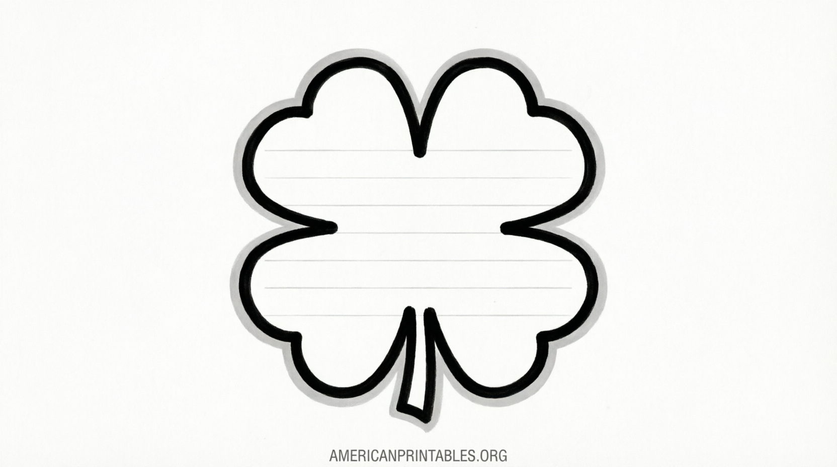 Free Four Leaf Clover Template Printables (2)