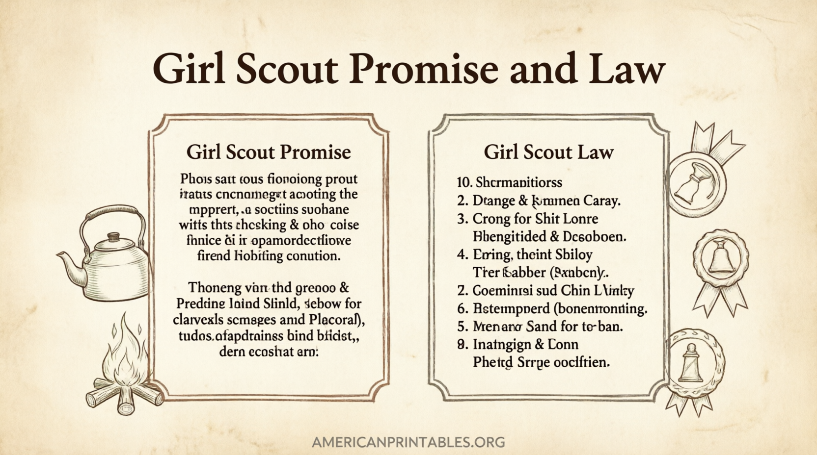 Free Girl Scout Promise & Law Printable PDF (3)