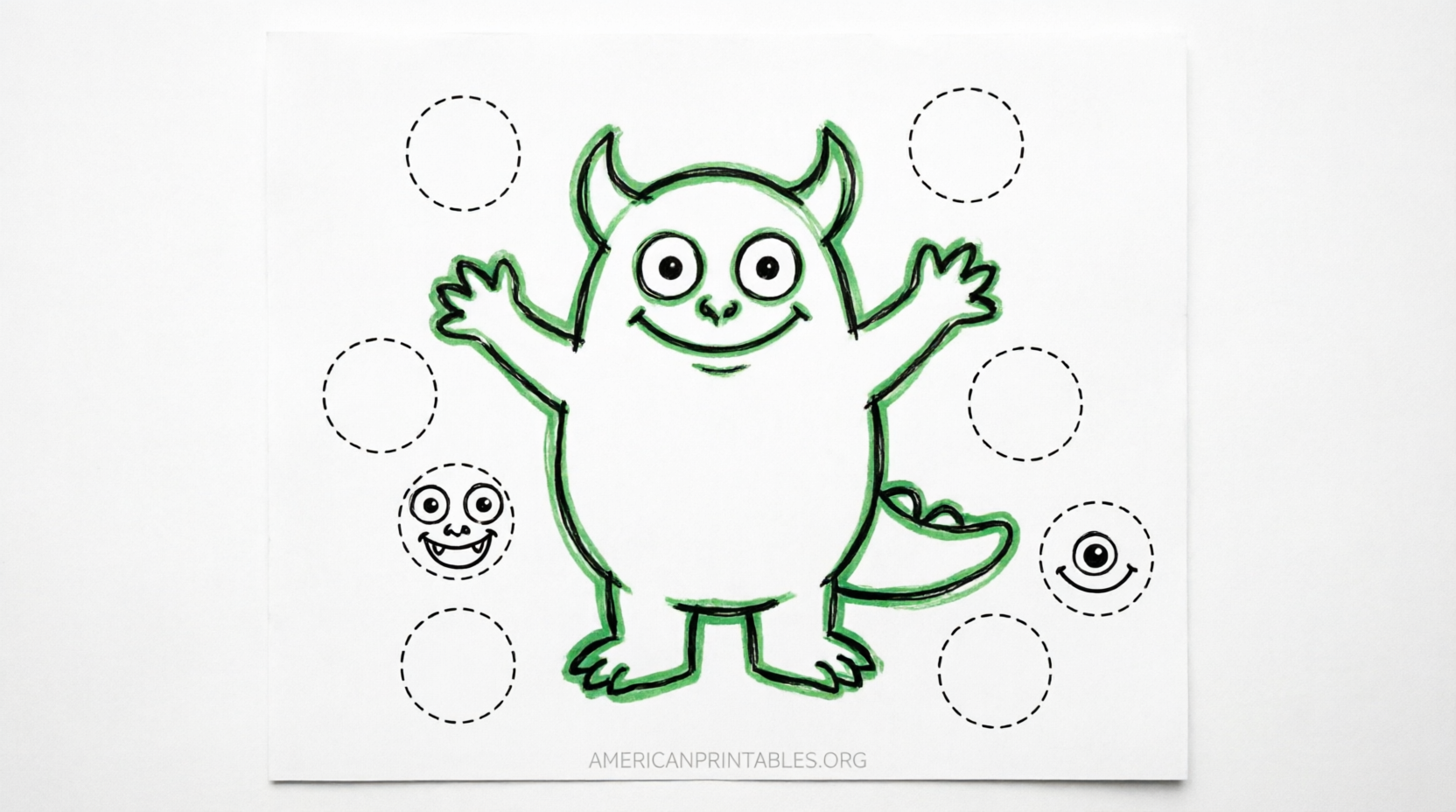 Free Go Away Big Green Monster Printable Book (2)