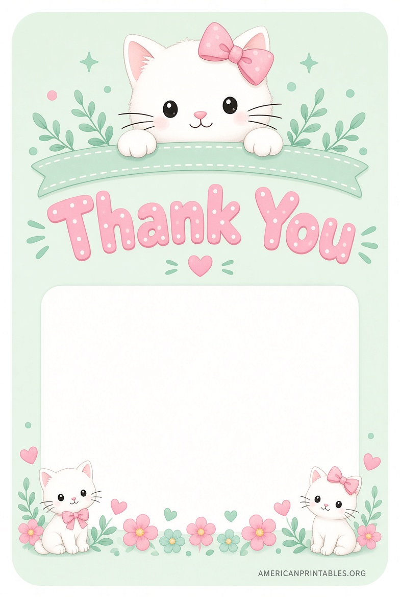 Free Hello Kitty Thank You Cards Printable (4)