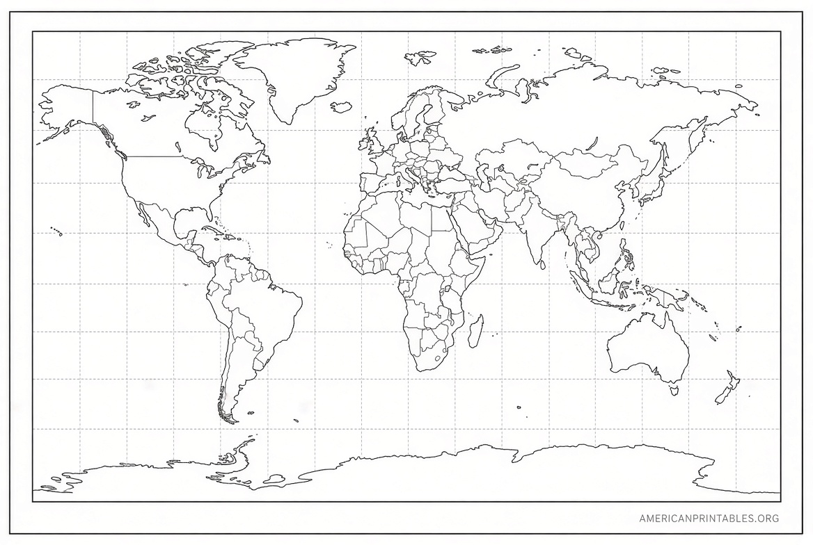Free Large Printable World Map – PDF Downloads (3)