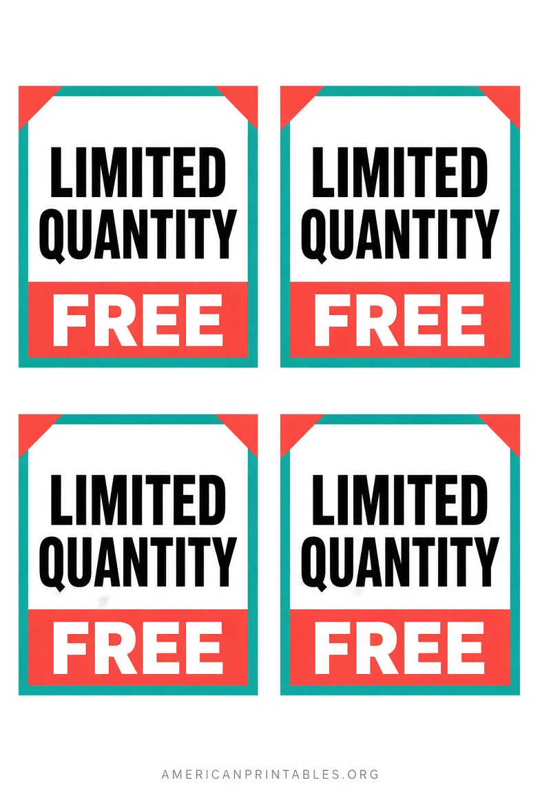 Free Limited Quantity Label Printable Guide (2)