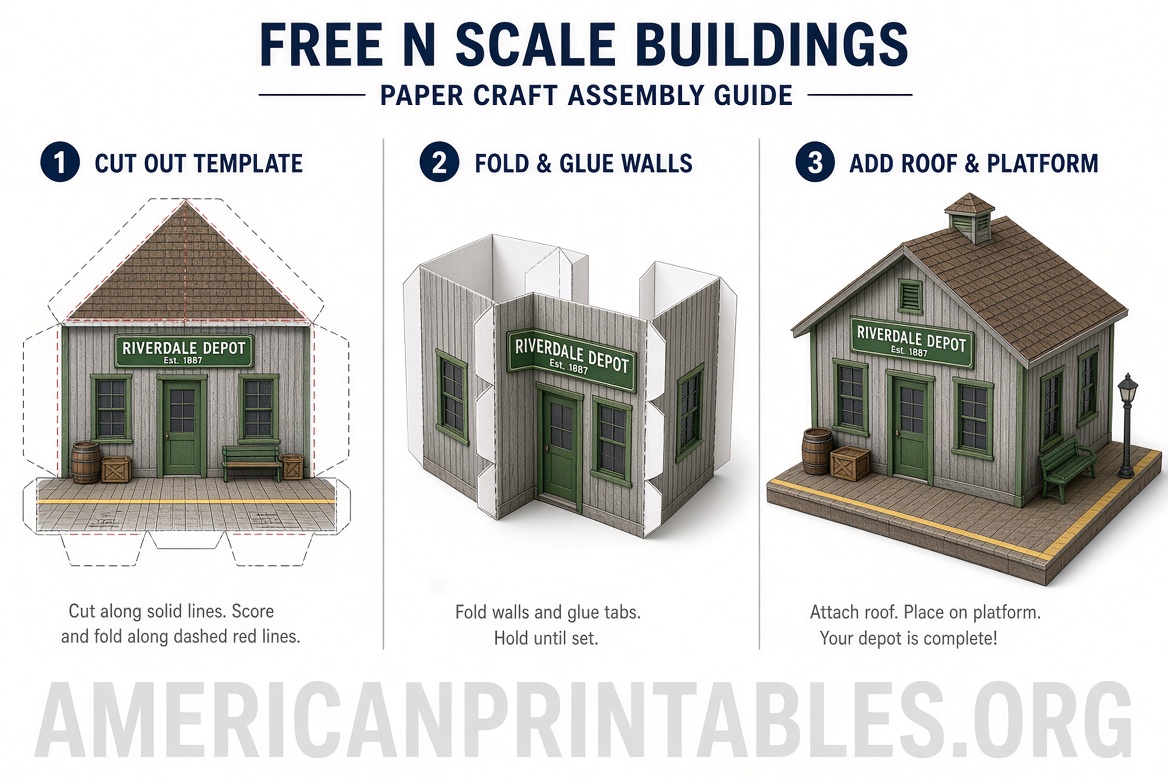 Free N Scale Printable Buildings Guide (3)