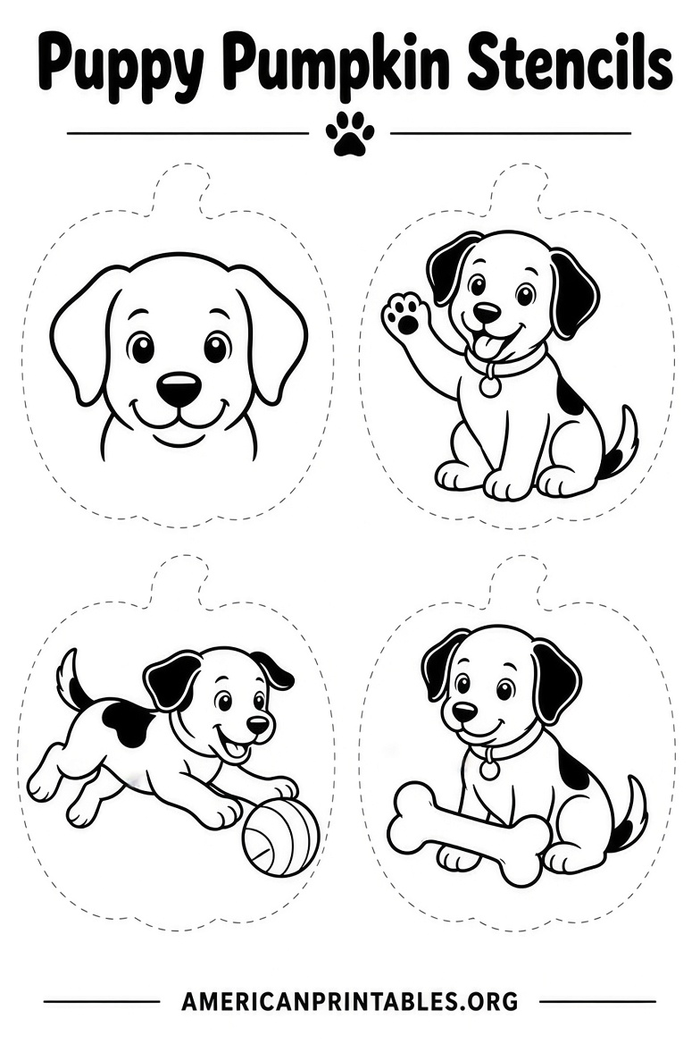 Free Paw Patrol Pumpkin Stencil Printable (1)
