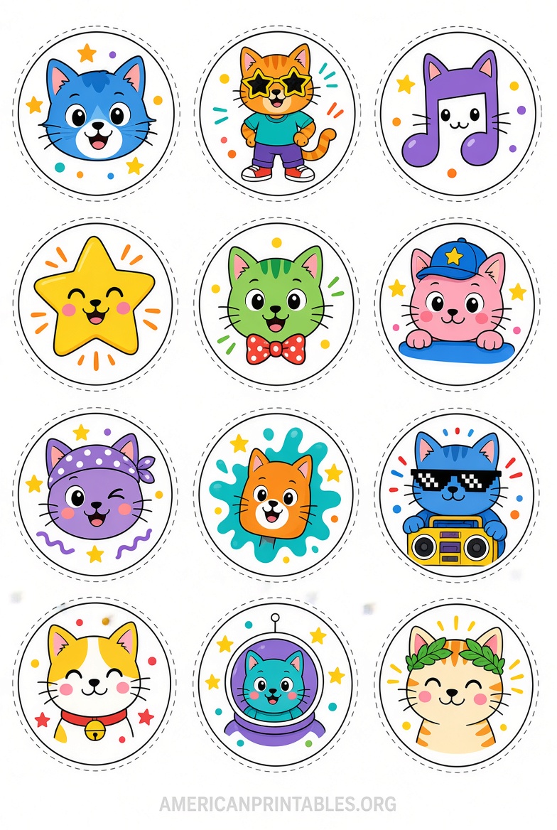 Free Pete the Cat Groovy Buttons Printables (3)