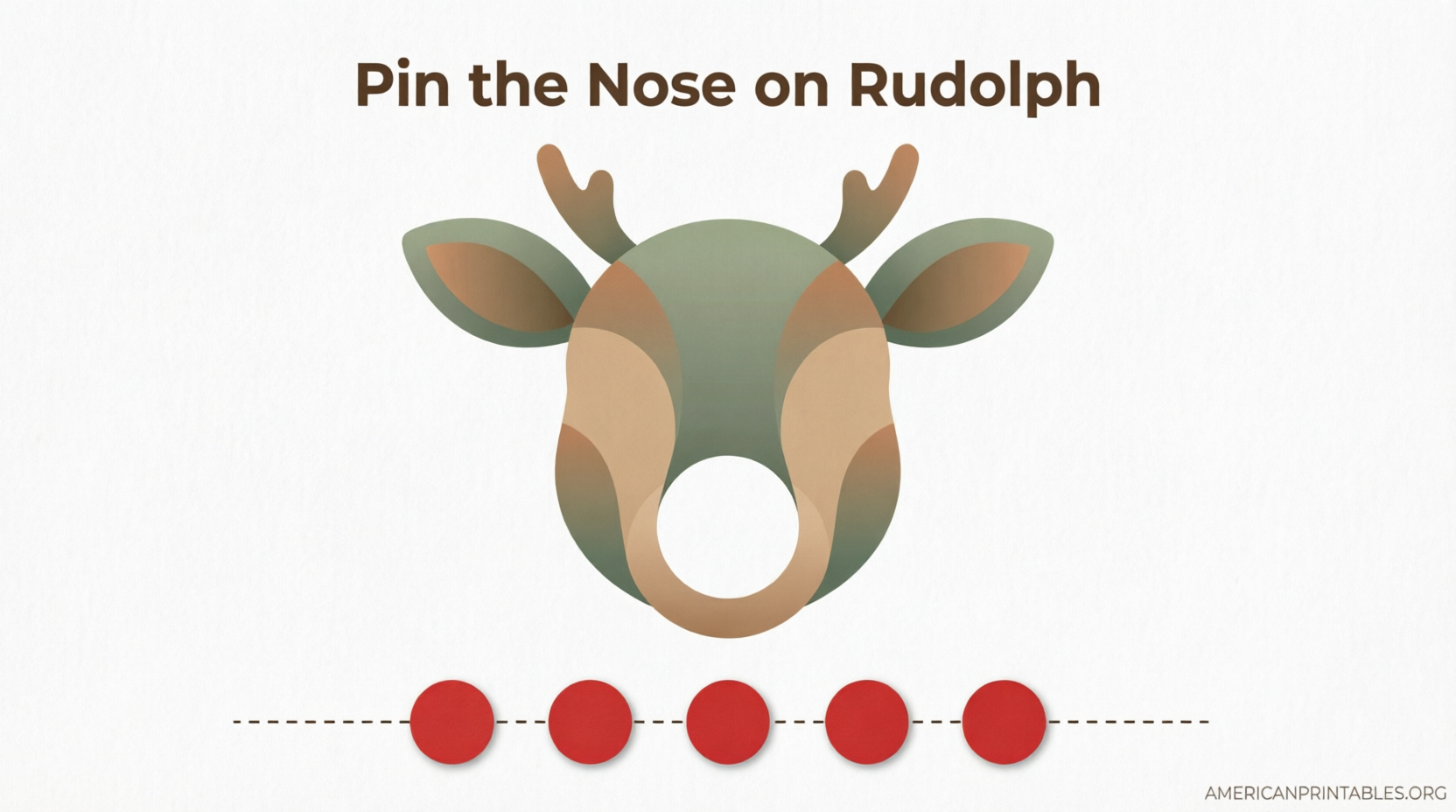 Free Pin the Nose on Rudolph Printable Game (3)