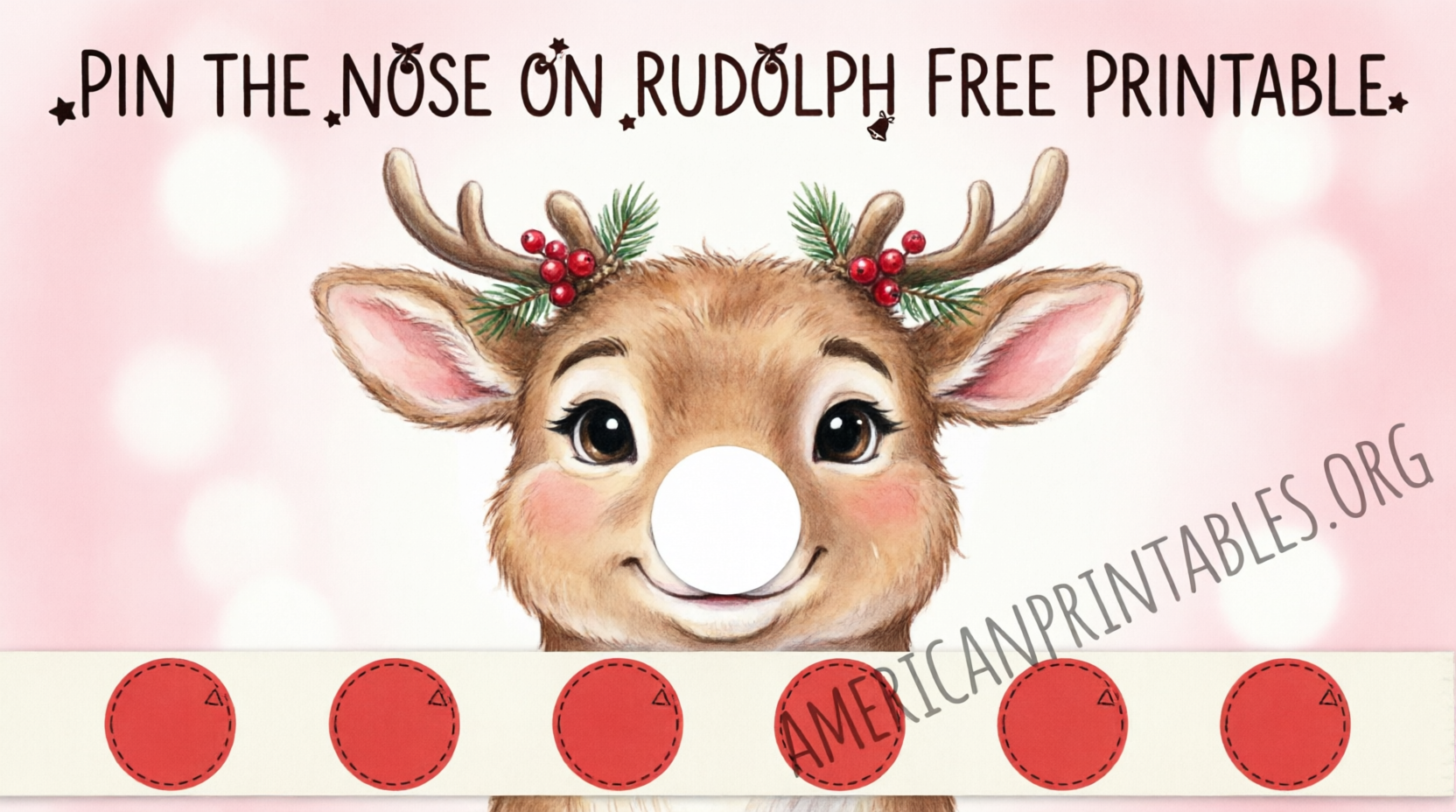 Free Pin the Nose on Rudolph Printable Game (4)