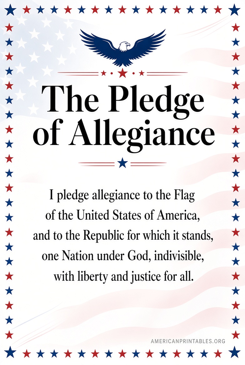 Free Pledge of Allegiance Printable (1)