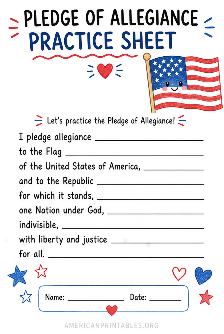 Free Pledge of Allegiance Printable (4)